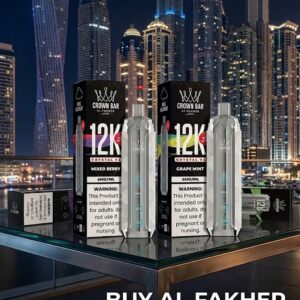 Al Fakher Crown Bar 12K Puffs Crystal V2 Disposable Vape in Dubai UAE